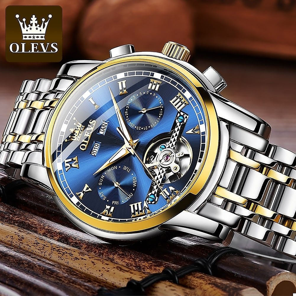 OLEVS 6607 Top Original Luxury Auto Mechanical Watch