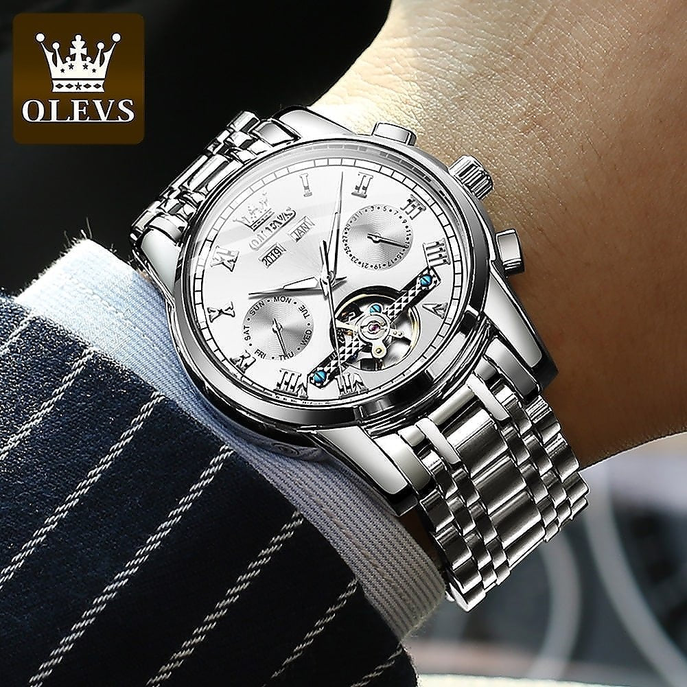 OLEVS 6607 Top Original Luxury Auto Mechanical Watch