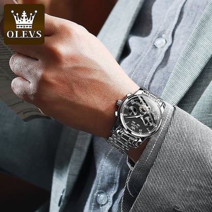 OLEVS 6607 Top Original Luxury Auto Mechanical Watch